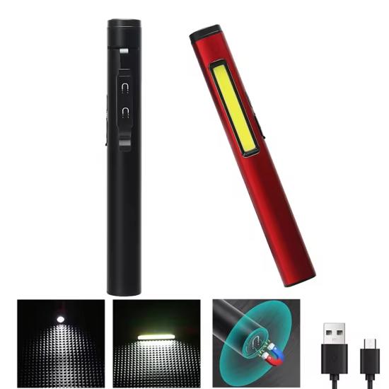 Şarjlı Mıknatıslı Çalışma Lambası Cep Feneri Güçlü LED Aydınlatma Pratik Kullanım WT-307-S