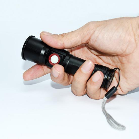 1000 Lümen USB Şarjlı LED El Feneri XML-2 Güçlü Aydınlatma Kompakt Taşınabilir Model WT-611