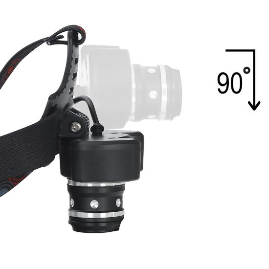 6000 Lümen 3 Başlıklı Şarjlı Kafa Lambası Güçlü LED Aydınlatma Yüksek Performans WT-630