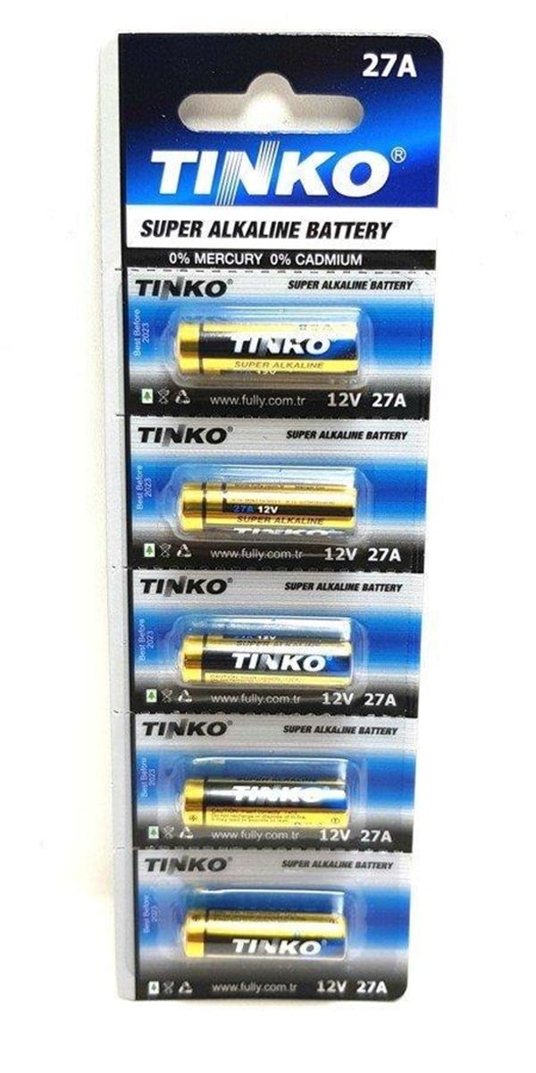 Tinko 27A 12V Alkalin 5’Li Blister Paket Pil