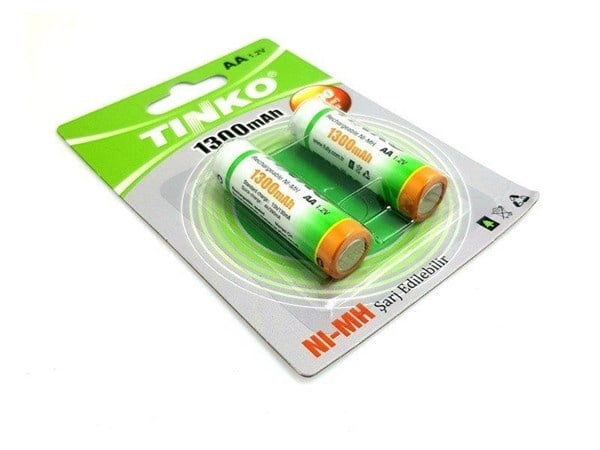 Tinko 1.2V AA Şarjli 1300Mah 2’Li Blister Paket Kalem Pil