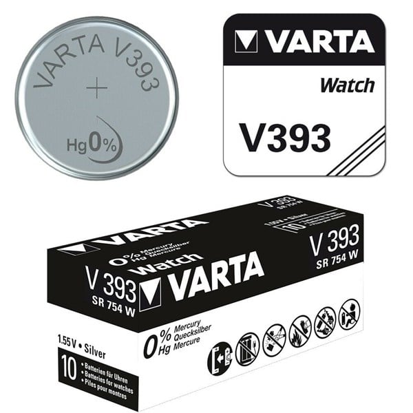 Varta AG5 - 393 - SR754W Hafıza Saat Pili 10 Adet