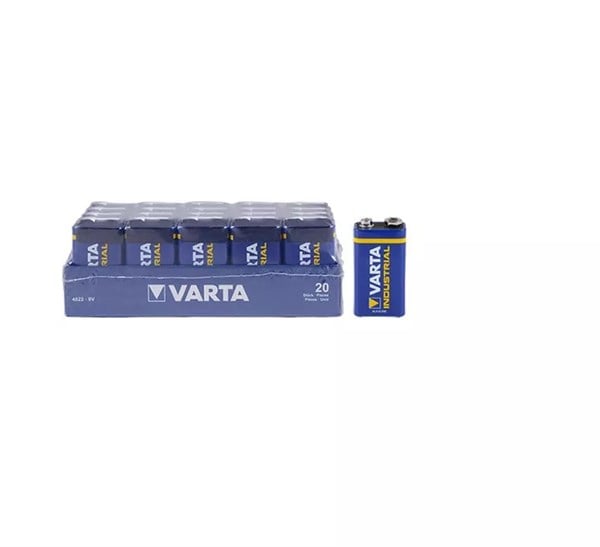 Varta Endüstryel Alkalin 9V Kare Pil 20’li