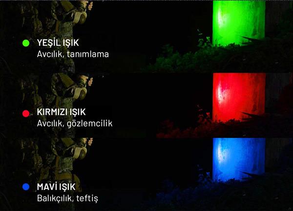10W 2000 Lümen 4 Renk Güçlü EL Feneri Watton Wt-605 Zoomlu