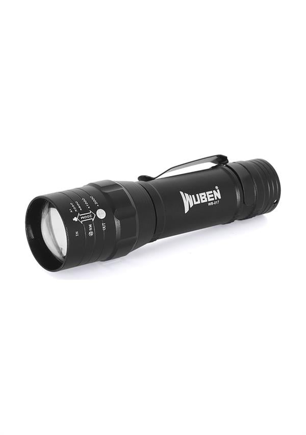 Wuben WB-017 Ultra Güçlü USB Şarjlı Kutulu El Feneri - Kamp Feneri - Avcılık Feneri - USB Fener
