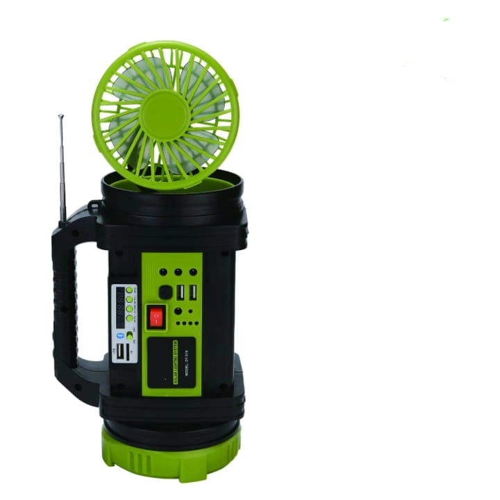 Wison WS-5683 30W Solar Güneş Panelli Şarjlı Kamp Lambası Ev Aydınlatma Seti (Radyo, Vantilatör Fan ve Powerbank Özellikli