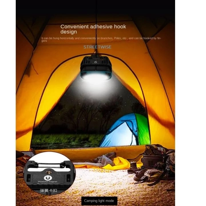  Wison WS-582 3500 Lümen Şarjlı Led Çalışma Lambası - 6400 mAh Powerbankli Mıknatıslı Kamp Projektörü