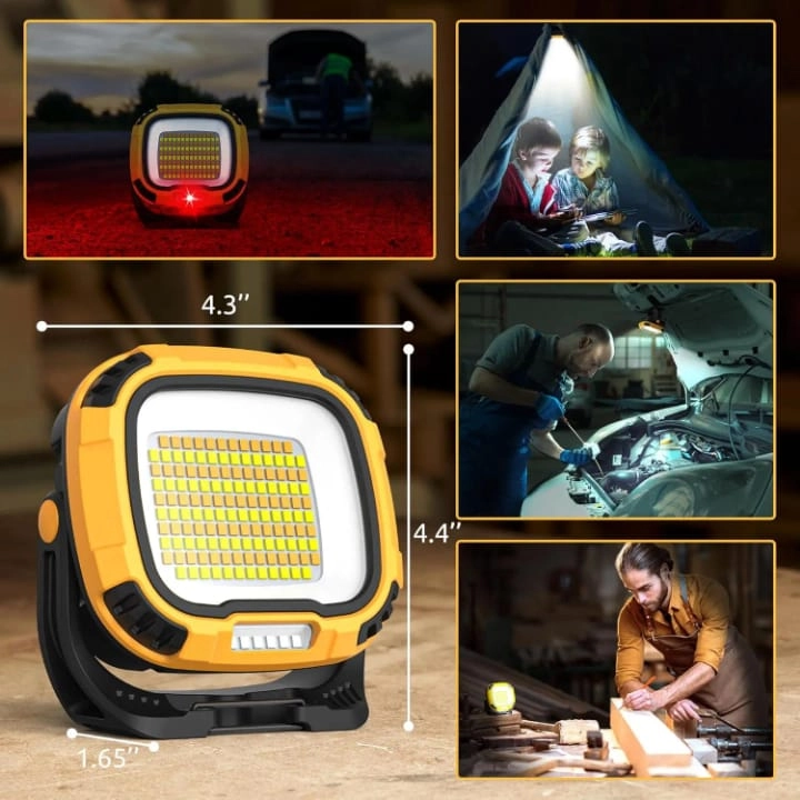  Wison WS-582 3500 Lümen Şarjlı Led Çalışma Lambası - 6400 mAh Powerbankli Mıknatıslı Kamp Projektörü