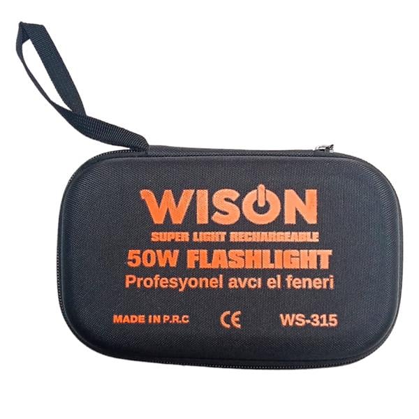 WISON WS-315 50W Profesyonel Zoomlu Avcı Feneri Yeniden Şarj Edilebilir 50W