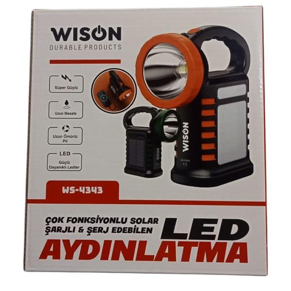Wison WS-4343 Solar Şarjlı 10.000 mAh Kamp Lambası