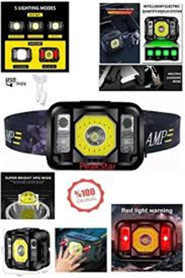 Pratik Sensörlü Sinyalli Kafa Lambası LED Güçlü Aydınlatma Yüksek Performans WT-024