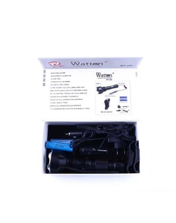 Watton Wt-253 Orijinal 600 Lümen Tx6 Şarjlı Özel Avcı Feneri