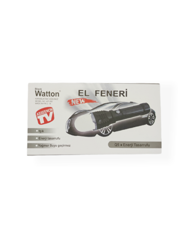 WATTON WT-282 / FLAŞÖRLÜ UZUN MESAFELİ ŞARJLI PİLLİ MIKNATISLI EL FENERİ