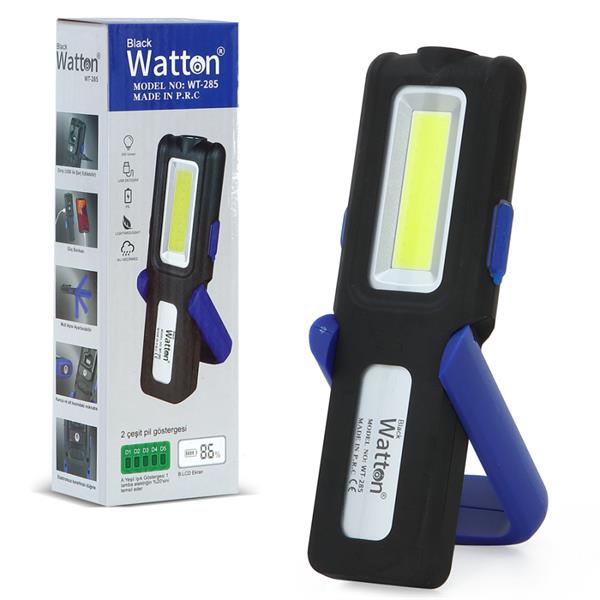 Watton WT-285 Şarjlı LED Fener Mıknatıslı Lamba Powerbank 420 Lumen
