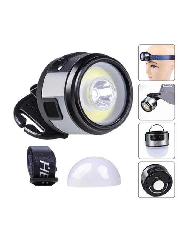 7 Mod Şarjlı Kafa ve Kamp Lambası Güçlü LED Aydınlatma Çok Amaçlı Kullanım WT-618