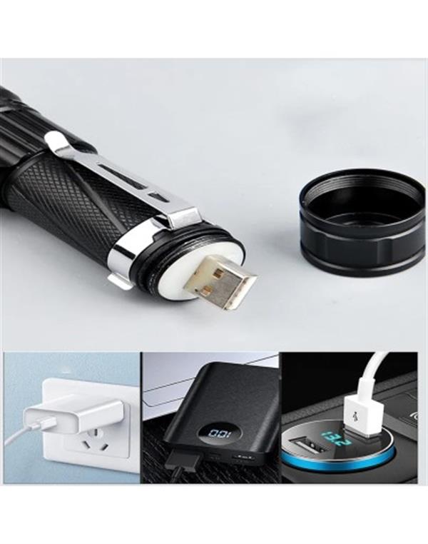 WATTON WT-622 / P50 LED ŞARJLI MIKNATISLI USB EL FENERİ