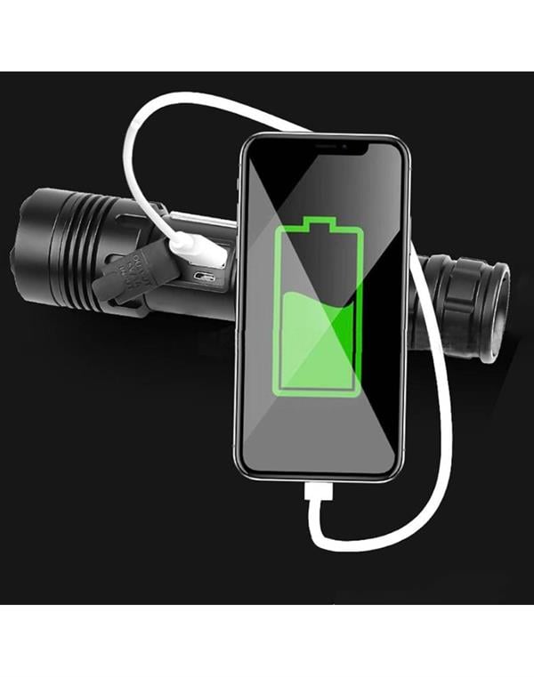7 Mod TX6 Powerbank El Feneri Çok Fonksiyonlu LED Aydınlatma Güçlü Işık WT-624