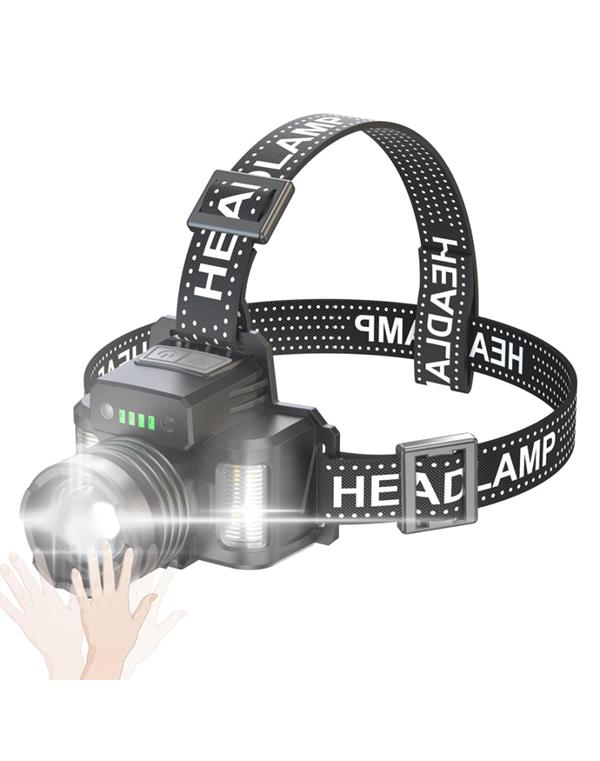 Sensörlü CREE TG LED Şarjlı Kafa Lambası Güçlü Aydınlatma Profesyonel Kullanım WT-625