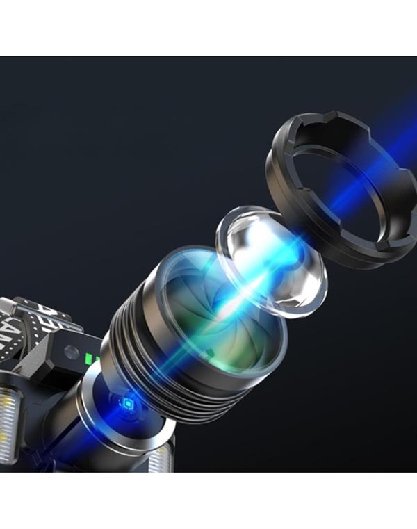 Sensörlü CREE TG LED Şarjlı Kafa Lambası Güçlü Aydınlatma Profesyonel Kullanım WT-625