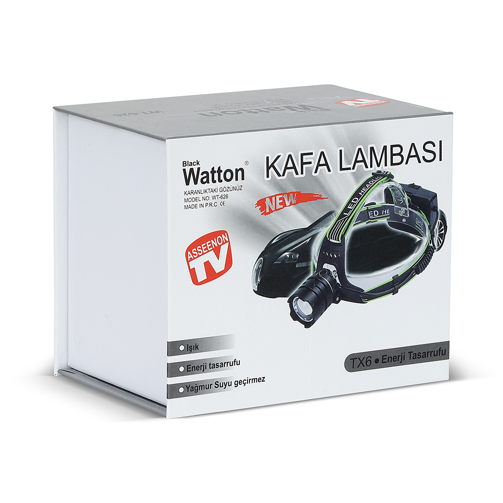 TX6 LED Şarjlı Kafa Lambası Güçlü Aydınlatma Yüksek Performans Profesyonel Model WT-626